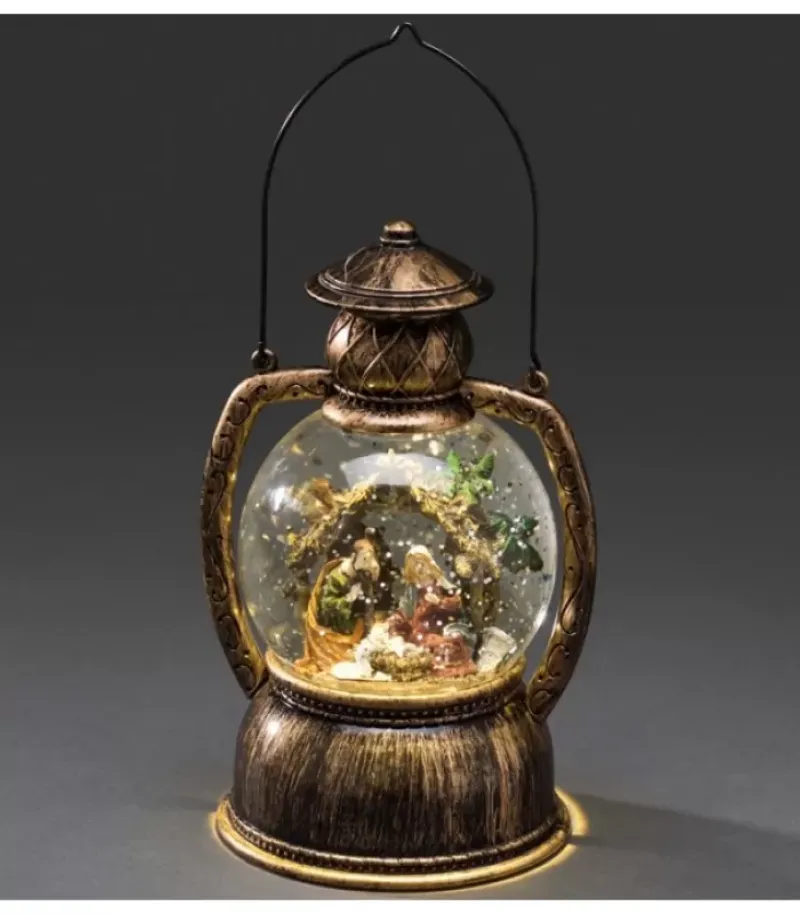 Konstsmide, guirlandes lumineuses de Noël Lanterne À Neige, Crèche De Noël, 20 Cm