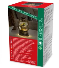 Konstsmide, guirlandes lumineuses de Noël Lanterne À Neige, Crèche De Noël, 20 Cm