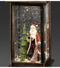 Konstsmide, guirlandes lumineuses de Noël Lanterne De Noël À Neige Avec Père Noël, 27 Cm