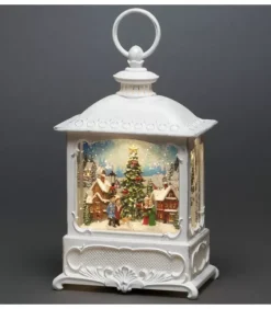 Konstsmide, guirlandes lumineuses de Noël Lanterne De Noël Blanche, Village De Noël Avec Sapin