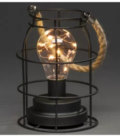 Konstsmide, guirlandes lumineuses de Noël Lanterne Lumineuse A Led En Metal, Ronde, 18 Cm