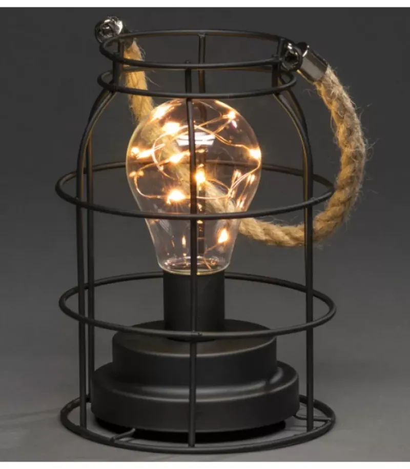 Konstsmide, guirlandes lumineuses de Noël Lanterne Lumineuse A Led En Metal, Ronde, 18 Cm