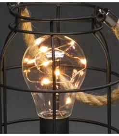 Konstsmide, guirlandes lumineuses de Noël Lanterne Lumineuse A Led En Metal, Ronde, 18 Cm