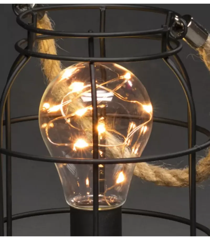 Konstsmide, guirlandes lumineuses de Noël Lanterne Lumineuse A Led En Metal, Ronde, 18 Cm