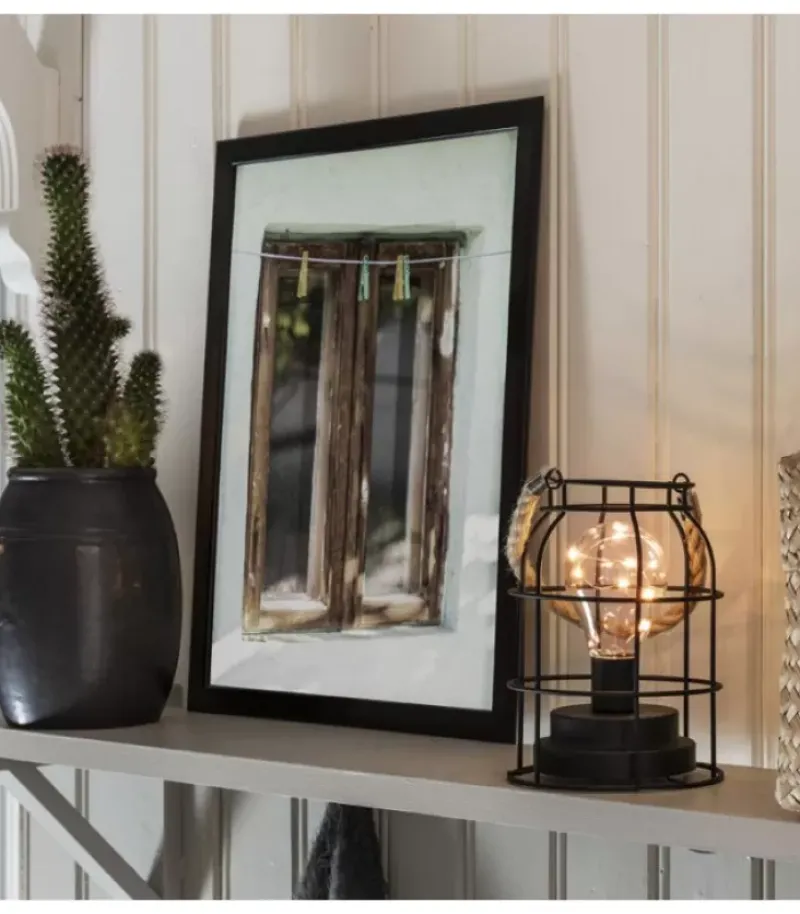 Konstsmide, guirlandes lumineuses de Noël Lanterne Lumineuse A Led En Metal, Ronde, 18 Cm