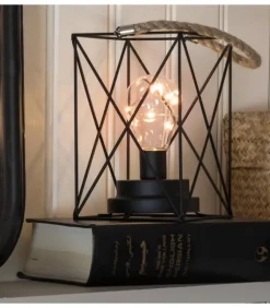 Konstsmide, guirlandes lumineuses de Noël Lanterne Lumineuse A Led En Metal, Carree, 19 Cm