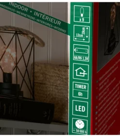 Konstsmide, guirlandes lumineuses de Noël Lanterne Lumineuse A Led En Metal, Carree, 19 Cm