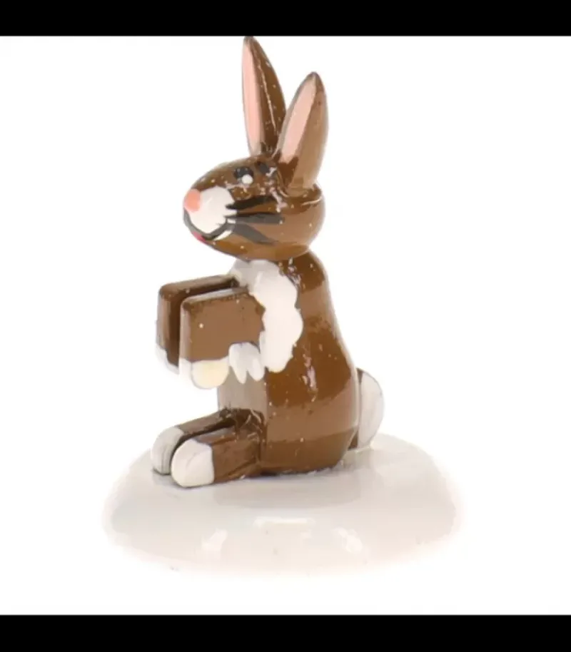 Hubrig, figurines pour enfant Lapin , Village De Noël Miniature