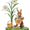 Hubrig, figurines pour enfant Lapin De Paques En Bois Avec Corbeille A Oeufs
