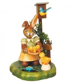 Hubrig, figurines pour enfant Lapin De Paques En Bois Et Poussins