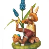 Hubrig, figurines pour enfant Lapin De Paques En Bois Joueur De Flute
