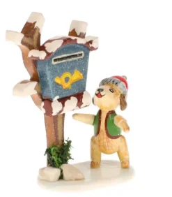 Hubrig, figurines pour enfant Livreur De Journaux, Chien - Village De Noël Miniature
