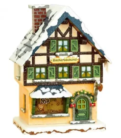 Hubrig, figurines pour enfant Maison Eclairee Pour Figurine De Noël Miniature Winterkinder, La Patisserie