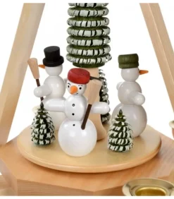 Frank Weber Manège De Noël En Bois Bonhommes De Neige