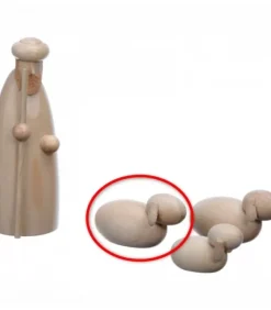 Schalling, crèche moderne Mouton En Bois Pour Crèche De Noël, 3.5 Cm