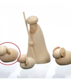 Schalling, crèche moderne Mouton En Bois Pour Crèche De Noël, 4 Cm