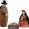 Köhler, Père Noël en bois Nativite, Petit Jesus, Joseph, Marie, 12 Cm