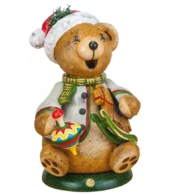 Hubrig, figurines pour enfant Ourson Brule-Encens Avec Cheval De Bois Et Toupie