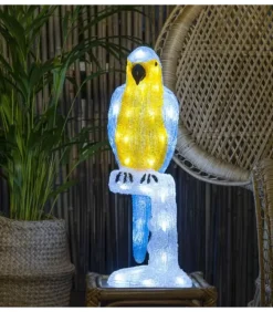 Konstsmide, guirlandes lumineuses de Noël Perroquet Lumineux 50 Cm En Acrylique, 48 Diodes Blanc Chaud
