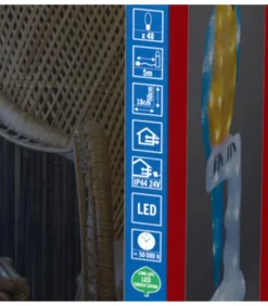 Konstsmide, guirlandes lumineuses de Noël Perroquet Lumineux 50 Cm En Acrylique, 48 Diodes Blanc Chaud