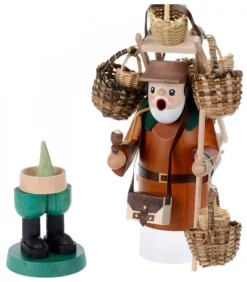 Richard Glasser, Pyramides de Noël allemandes Personnage Brule-Encens Vendeur De Paniers