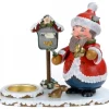 Hubrig, figurines pour enfant Personnage Porte Encens Père Noël Avec Bougeoir