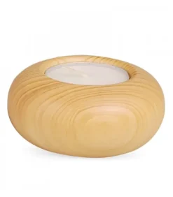 Köhler, Père Noël en bois Petit Bougeoir En Bois Couleur Lasure, 7 Cm