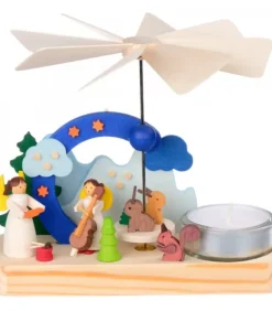 Graupner, décoration de sapin de Noël, Déco Noël enfant Petit Carrousel En Bois Anges Musiciens