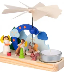 Graupner, décoration de sapin de Noël, Déco Noël enfant Petit Carrousel En Bois Anges Musiciens