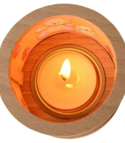 Richard Glasser, Pyramides de Noël allemandes Petit Photophore En Bois, Famille Oursons