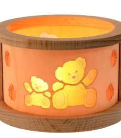 Richard Glasser, Pyramides de Noël allemandes Petit Photophore En Bois, Famille Oursons