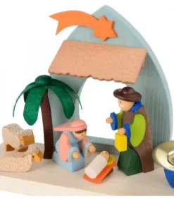 Graupner, décoration de sapin de Noël, Déco Noël enfant Petite Crèche De Noël Pour Enfant Avec Bougeoir
