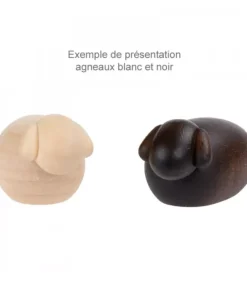 Köhler, Père Noël en bois Petits Animaux De La Crèche, Agneau Noir