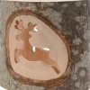 Waldfabrik, photophore en bois et étoile sapin de Noël Photophore En Bois Avec 2 Motifs En Bois Cisele, Renne
