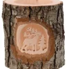 Waldfabrik, photophore en bois et étoile sapin de Noël Photophore En Bois Cisele, Cerf En Foret