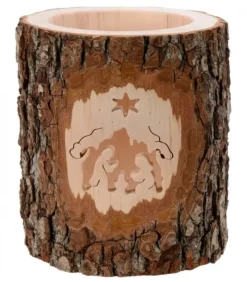 Waldfabrik, photophore en bois et étoile sapin de Noël Photophore En Bois Cisele, Crèche De Noël Et Etoile