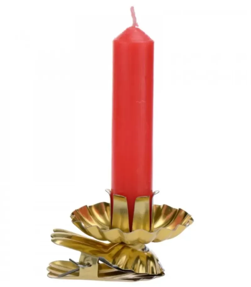 Riffelmacher et Weinberger Pince A Bougie Pour Sapin Metal Dore