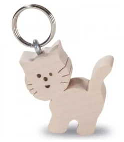 Waldfabrik, photophore en bois et étoile sapin de Noël Porte-Clés Chat