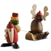 Köhler, Père Noël en bois Père Noël En Bois Avec Elan Sur Luge