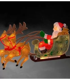 Konstsmide, guirlandes lumineuses de Noël Père Noël Lumineux Avec Rennes Et Traineau