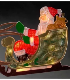 Konstsmide, guirlandes lumineuses de Noël Père Noël Lumineux Avec Rennes Et Traineau