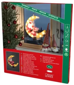 Konstsmide, guirlandes lumineuses de Noël Père Noël Lumineux Sur La Lune