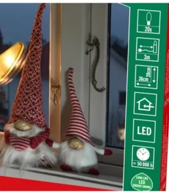 Konstsmide, guirlandes lumineuses de Noël Père Noël Lumineux Sur La Lune