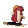 Köhler, Père Noël en bois Père Noël Rouge Sur Snowboard