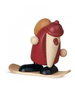 Köhler, Père Noël en bois Père Noël Rouge Sur Snowboard