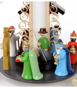 Richard Glasser, Pyramides de Noël allemandes Pyramide Allemande Avec Crèche De Noël Blanche