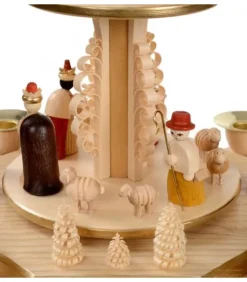 Richard Glasser, Pyramides de Noël allemandes Pyramide Avec Scene De Crèche De Noël Complete