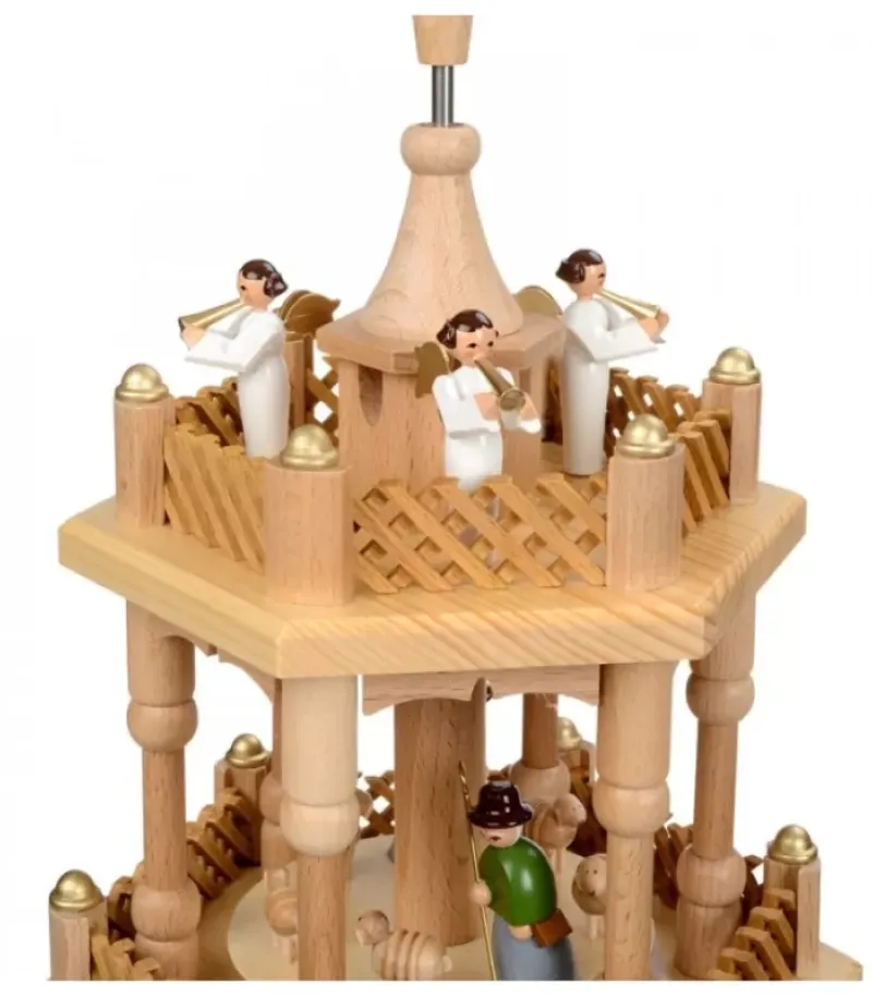 Richard Glasser, Pyramides de Noël allemandes Pyramide De Noël 2 Etages Avec Personnages Couleur