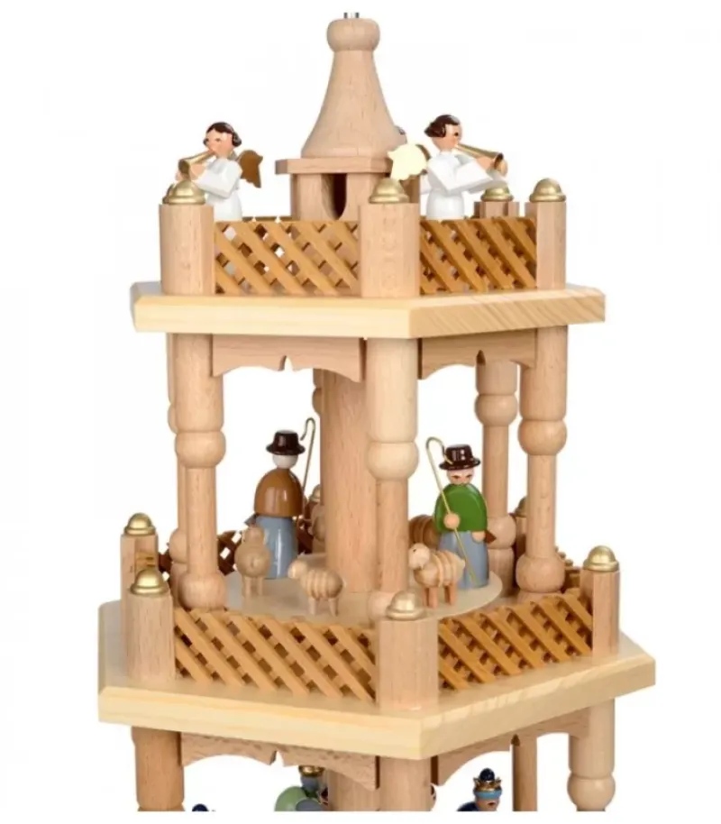 Richard Glasser, Pyramides de Noël allemandes Pyramide De Noël 2 Etages Avec Personnages Couleur