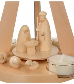 Schalling, crèche moderne Pyramide De Noël Bois Au Design Moderne